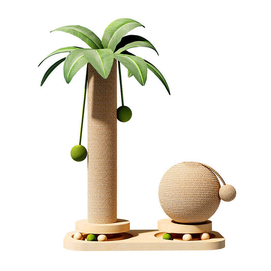 Palm Tree Cat Scratcher with Sisal Ball and Track