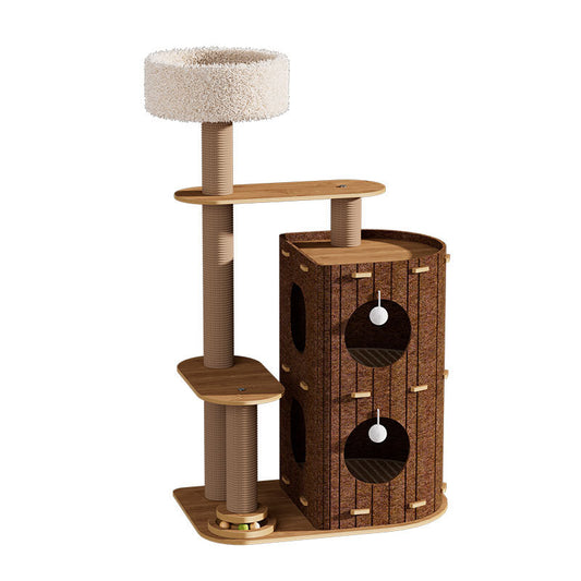 41-Inch Felt Cat Tree with Condo and Sisal Posts